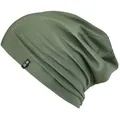 Enter the Complex Jerseymütze - Leichte Slouch Beanie - Unisex, Übergangsmütze, 95% gekämmte Baumwolle, 5% Elasthan grün S/M