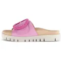 Gabor Pantolette, Plateau, Sommerschuh, Schlappen mit Zierperlen an der Zierschnalle rosa 41 EU (7,5 UK)