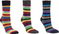 Riese 3er Pack Damen Bambussocken Ringel ohne Gummi Softrand weich bequem