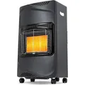 Heidenfeld Gasofen Inferno GH100 - 1400-4200 Watt - Heizstrahler - Transportrollen - 3 Heizstufen - Kippsensor - ODS-System - Piezo-Zündung