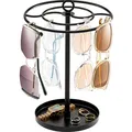 Brillenständer Organizer für 20 Sonnenbrillen - Schwarz - Stabiler Brillenhalter