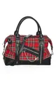 Banned Alternative Schultertasche Edwards Tartan Handschellen Zips Weekender