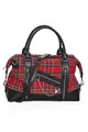 Banned Alternative Schultertasche Edwards Tartan Handschellen Zips Weekender