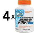 4 x Doctors Best Glucosamine, Chondroitin with MSM - 120 caps (374,97 EUR/kg)