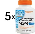 5 x Doctors Best Glucosamine, Chondroitin with MSM - 120 caps (374,98 EUR/kg)