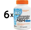 6 x Doctors Best Glucosamine, Chondroitin with MSM - 120 caps (374,98 EUR/kg)
