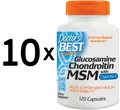 10 x Doctors Best Glucosamine, Chondroitin with MSM - 120 caps (349,99 EUR/kg)