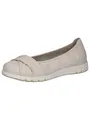 CAPRICE Comfort Damen Ballerinas aus Leder Bequem, Cremefarben (Offwhite Nappa), 36 EU