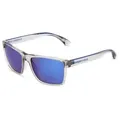 Superdry KOBE Herren-Sonnenbrille Vollrand Quadratisch Kunststoff-Gestell, grau