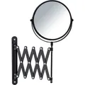 Kosmetik-wandspiegel Teleskop Exclusiv Schwarz, Wandspiegel, 3-fach Vergrößerung, Schwarz, Stahl Schwarz, Glas - Schwarz - Wenko