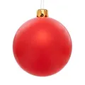 Spetebo Riesen Weihnachtskugel aufblasbar 45 cm mit Erdspieß - rot - XXL Christbaumkugel Garten Dekoration mit Saugnapf - Aufblasbarer Outdoor Weihnachtsball Baumschmuck extra groß