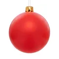 XL Weihnachts Kugel aufblasbar 45cm rot - Riesen Garten Deko Christbaum Schmuck
