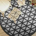 Outdoor-teppich Arakil Schwarz Ø200 Cm Pp Vidaxl