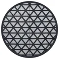 vidaXL Outdoor Teppich, Gartenteppich Rund Beidseitig, Balkonteppich Terrassenteppich UV-beständig, Teppich für Balkon Terrasse, Schwarz Ø200cm PP
