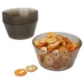 6x ToGo Kunststoff-Schale grau 600 ml Camping Outdoor Picknick Dessert-Schüssel