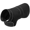 LARKSON Hunderegenmantel Jonte Regenmantel für Hunde, Regenjacke für kleine bis mittlere Hunde, Reflektierend schwarz M