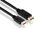StarTech.com 6 ft / 2m DisplayPort to HDMI converter cable 4K Videokabel / M bis M 2 m Schwarz Unterstützung (DP2HDMM2MB)