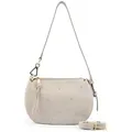 FredsBruder The Beaded One Schultertasche Leder 26 cm  weiss