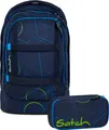 Satch, Schulrucksack-Set PACK Blue Tech 2-teilig, ab 5. Klasse