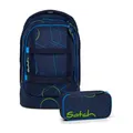 Satch pack Schulrucksack Set 2tlg. inkl. Schlamperbox (Blue Tech)