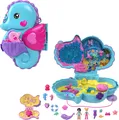 Polly Pocket Dolls & Playset with Pets & 13 Accessories, 2-in-1 Daddy & Me Seaho