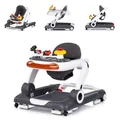 Chipolino Lauflernhilfe little Explorer 4 in 1 Laulernwagen Musik Stopper Räder grau