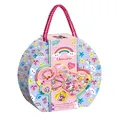 Totum 71506 Geschenkbox 2in1: Diamond Painting und Schmuckbastelset – Gestalte Einhornbilder mit wunderschönen Glitzersteinchen und Armbänder mit bunten Perlen und Charms, Mittel