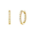 Julie Julsen Klappcreolen 925/- Sterling Silber vergoldet Zirkonia 15mm