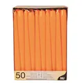 PAPSTAR 50 Leuchterkerzen Ø 2,2 cm 25 cm orange