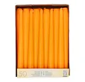 PAPSTAR Spitzkerze Leuchterkerzen Ø 2,2 cm, 25 cm orange 50 Stk