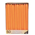 50 Leuchterkerzen Ø 2,2 cm 25 cm orange