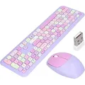 ciciglow Numerischer Bereich für höhere Effizienz mit verbessertem Tippgefühl Tastatur- und Maus-Set, Einfache Einrichtung Plug-and-Play-Funktion verbindet ein USB-Stick lila