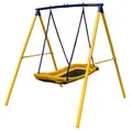 Zero Gravity Gartenschaukel mit stabilem & rostfreiem Metallrahmen. Gartenspaß für bis zu 2 Kinder - Schaukelketten für mehr Sicherheit - Reißfester Stoff - Schaukel Outdoor (Magic Carpet)