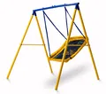 Zero Gravity Schaukelgestell stabile Kinderschaukel, bequeme Sitzfläche, Kettenaufhängung, Montierte Abmessungen: 320 x 180 x 185cm