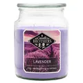 Candle-Brothers Große Duftkerze im Glas mit Deckel | Lavender | Duftkerze Lavendel | Kerze 2 Docht | Kerze lange Brenndauer | Geschenk für Frauen