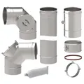 ETA Rauchrohranschlussset D=130 f ext BW fuer PU/PC, Fanganschluss bauseits - 12...