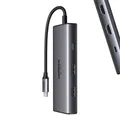 UGREEN CM498 6-in-1-Adapter-Hub: USB auf 2x USB-A 3.0, USB-C 3.0, 2x HDMI, PD