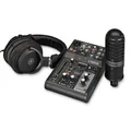 Yamaha AG03MK2 All-in-One Live-Streaming-Paket – Mit 3-Kanal-Mischpult, Kondensatormikrofon und Kopfhörer – Für Windows, Mac, iOS und Android – In Schwarz