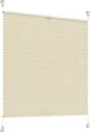 Sonello Plissee Klemmfix ohne Bohren 75cm x 200cm Creme Faltrollo Plisseerollo Jalousie für Tür & Fenster Blickdicht Sichtschutz Sonnenschutz Fertifplissee Rollo