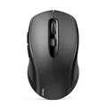 TECKNET Bluetooth Maus, 4000 DPI Maus Kabellos (Tri-Mode: BT 5.0/3.0+2.4GHz) Funkmaus mit USB-Empfänger, Ergonomische Tragbare Mouse Bluetooth für Laptop PC Computer, Mac OS, Android, Windows, Schwarz