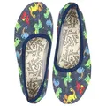 Beck Schläppchen Dinos Gymnastikschuh (für Sport, Kita, Schule und Zuhause) mit rutschfester Gummi-Laufsohle blau 23 EU