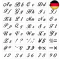 Aipaide 40 Stück Buchstaben Schablonen, wiederverwendbare Kunststoff Alphabet