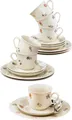 Seltmann Weiden Kaffeeservice "Geschirr-Set, Service Marieluise", beige (creme, bunt), 18 Stk.