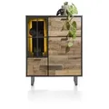 Henders & Hazel Avalon Highboard mit LED HPL/Metallgestell 150x120 cm - Schwarz