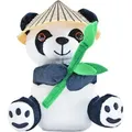 Plüsch Laber-Panda Bao Bao mit Hut und Bambus 145x12x18cm