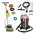 Einscheibenmaschine Sprintus EEM 13 R Exzenter Setangebot inkl. Bürsten, Teller, Pumpentank, Nass- und Trockensauger