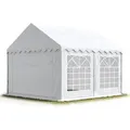 Party-zelt Festzelt 5x4 M Garten-pavillon -zelt Pvc Plane 700 N In Weiß Wasserdicht