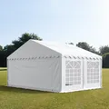Partyzelt 5x4m Festzelt Gartenzelt Pavillon Bierzelt wasserdicht PVC weiß NEU