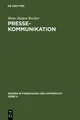 Pressekommunikation Hans-Jürgen Bucher