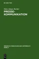 Hans-Jürgen Bucher Pressekommunikation (Gebundene Ausgabe) (US IMPORT)